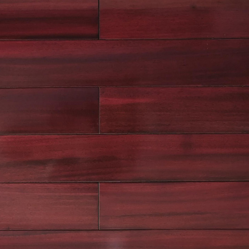 Padauk Deep Red Brown Matt massivt trägolv