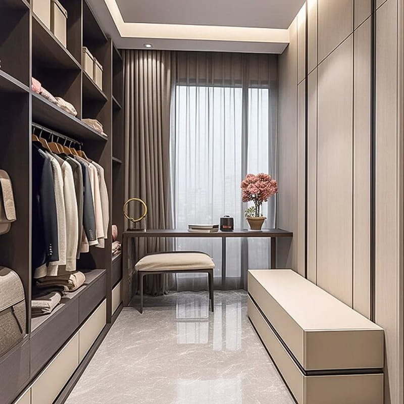 Romano Panoramic Open Concept walk-in closet-system